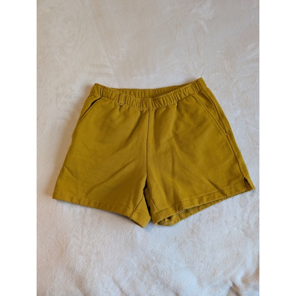 The North Face Fleece Shorts Comfy Casual Lounge Pockets‎ Yellow XS - Picture 1 of 10